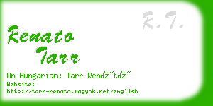 renato tarr business card
